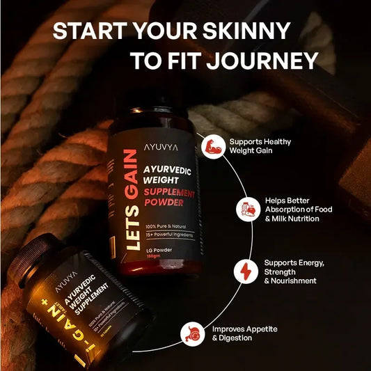 Arovyam Lets Gain & i-Gain+ Healthy Weight Support Combo